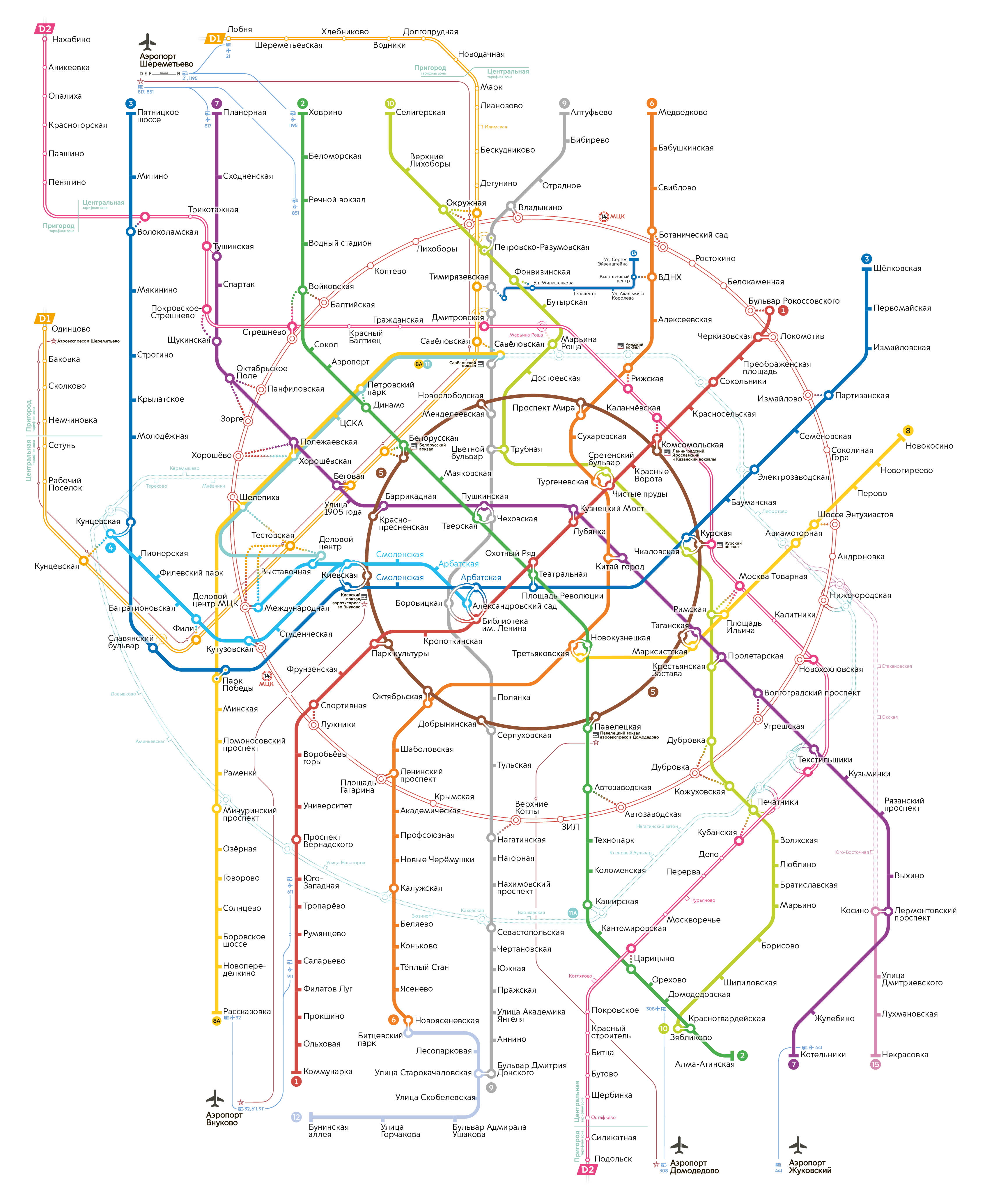 Схема москве метрополитен