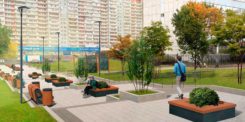 Новые остановки и парковочные места: как благоустраивают территорию возле станции метро «Медведково»