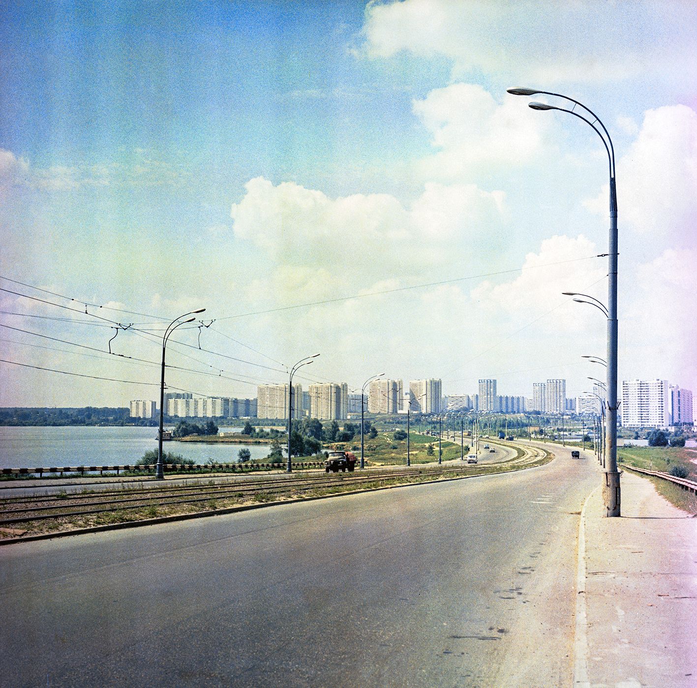 Район Строгино. Фото Н.А. Лычагина. Москва. 1989. Главархив Москвы