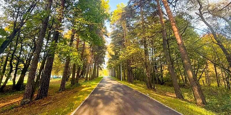 Завершилось благоустройство проезда к усадьбе Знаменское-Садки
