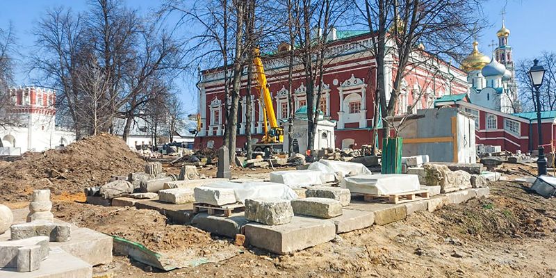 На территории Новодевичьего монастыря нашли следы старинного некрополя