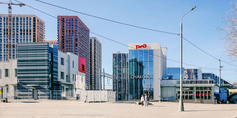 Территорию возле станции Очаково МЦД-4 благоустроили