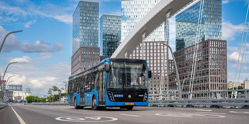 Новые автобусы НефАЗ-5299 обслуживают 29 маршрутов между Москвой и Подмосковьем