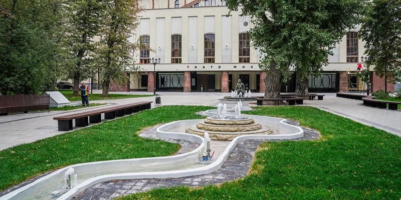 В саду «Аквариум» отремонтировали фонтаны и обновили тротуары