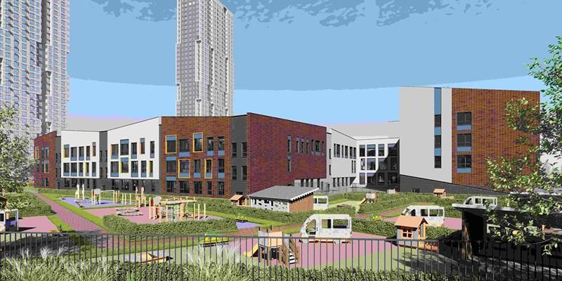 В образовательном комплексе на 2050 мест в Раменках начались монолитные работы