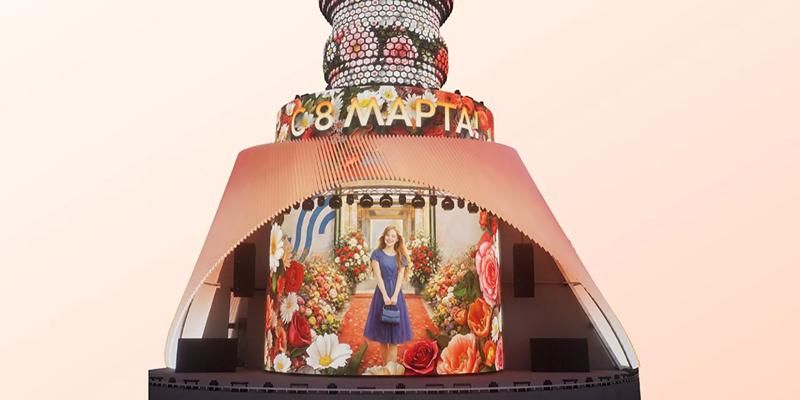 Посвящается женщинам и весне: на «Матрешке Москвы» показывают сюжет к 8 Марта