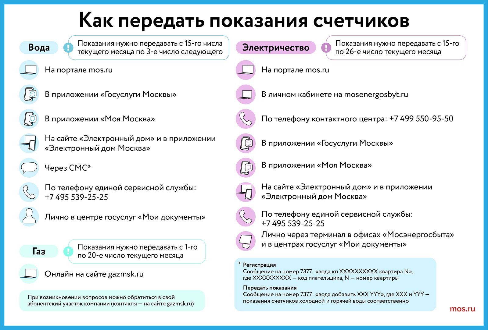 Передать показания и отследить поверку водосчетчиков можно с помощью сервиса на mos.ru