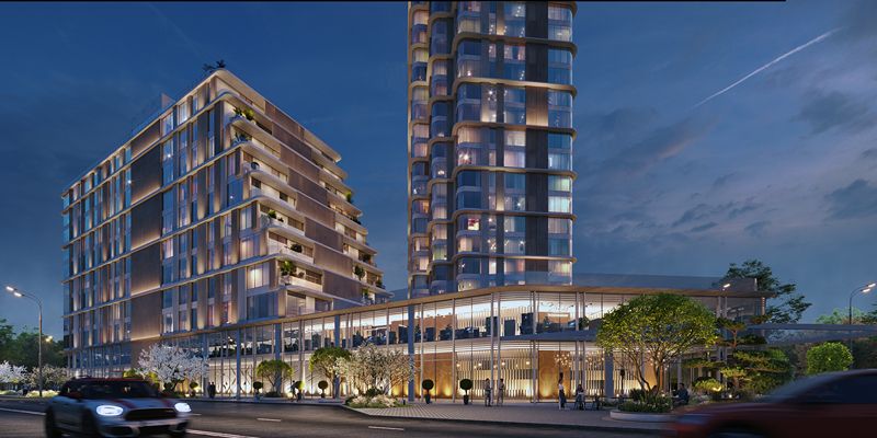Дом-лайнер на Мосфильмовской украсит контурная подсветка