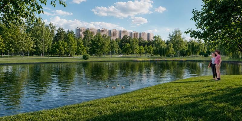 В Братеевском каскадном парке очистят от ила пруд и отремонтируют береговую полосу