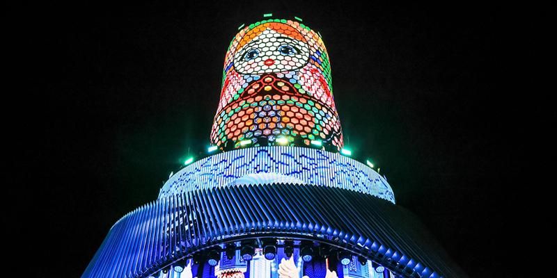 «Матрешка Москвы» в парке «Зарядье» показывает погоду в режиме реального времени