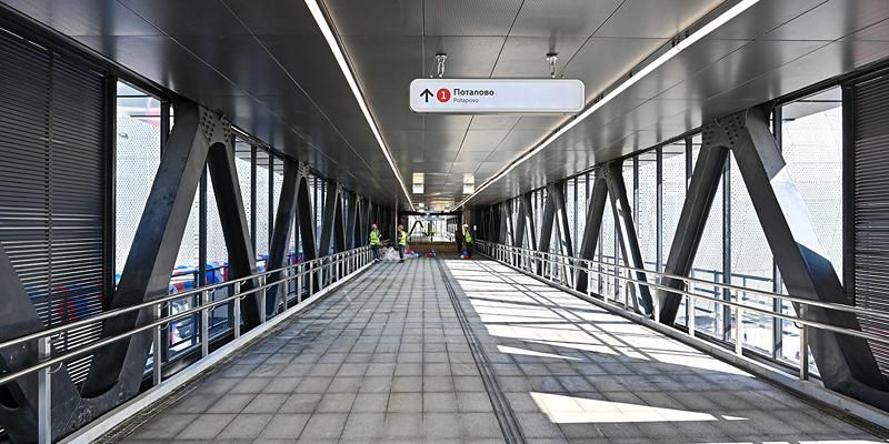 Пешеходная галерея свяжет станцию метро «Потапово» с остановкой городского наземного транспорта