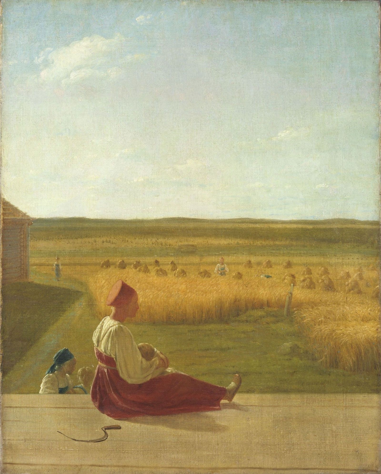 Алексей Гаврилович Венецианов. На жатве. Лето. Середина 1820-х годов. Государственная Третьяковская галерея