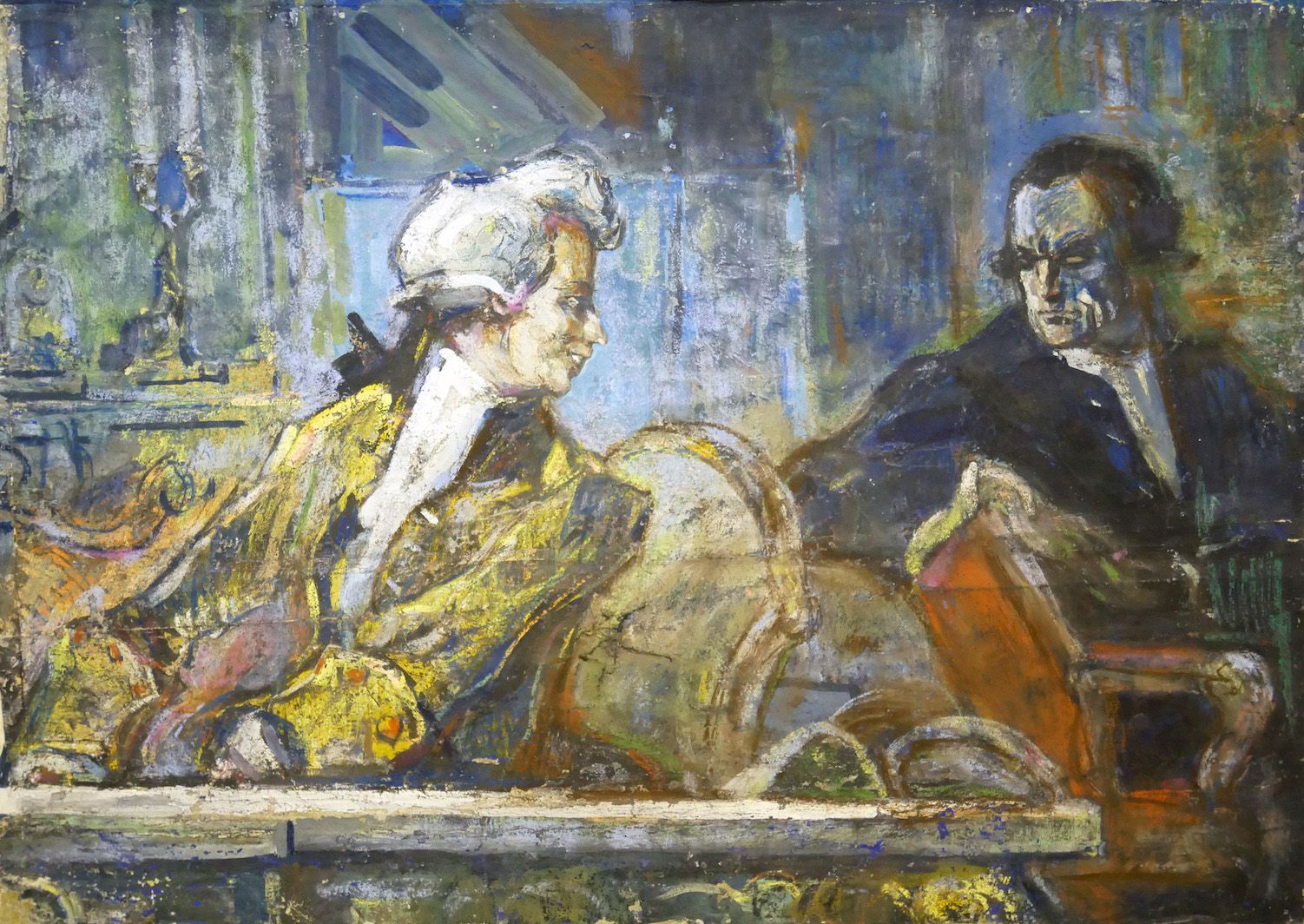 Павел Бунин. Иллюстрация к произведению А.С. Пушкина «Моцарт и Сальери». Главархив Москвы