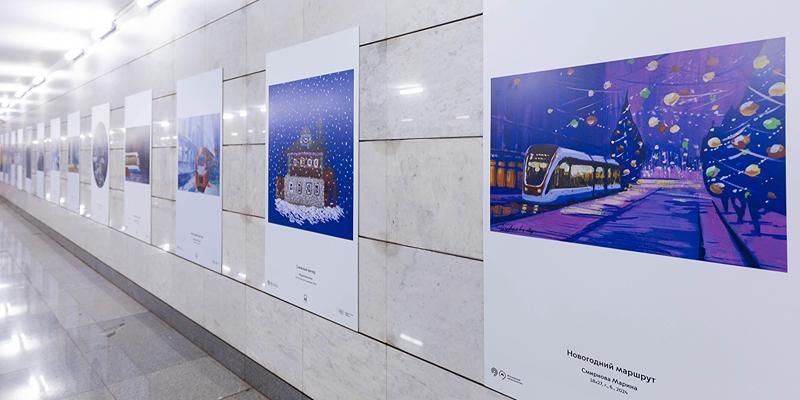 В метро открылась новогодняя выставка работ московских художников