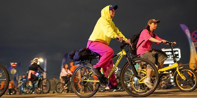 Первый в этом году ночной велофестиваль собрал более 47 тысяч участников