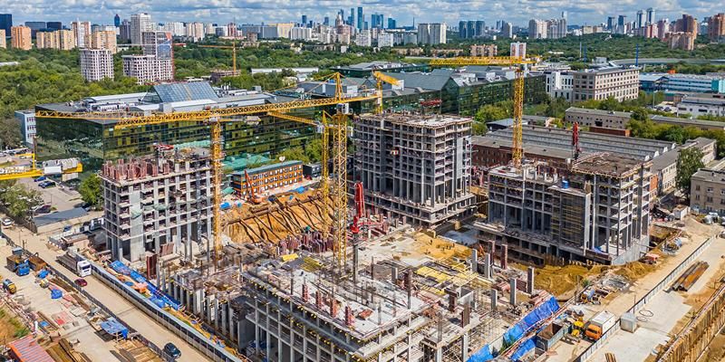Строительство первой очереди жилого комплекса на Верейской улице вышло на надземный уровень