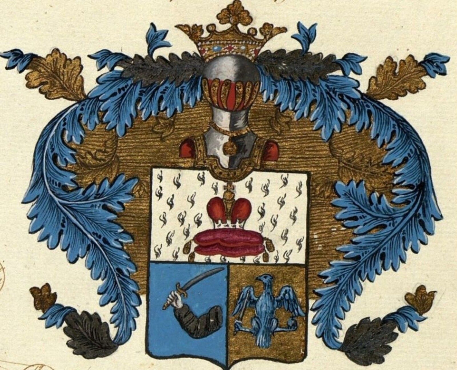 Герб рода Пушкиных. XIX век. Главархив Москвы