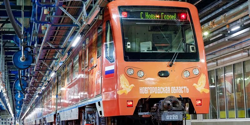 Новый тематический состав в метро посвятили Новгородской области