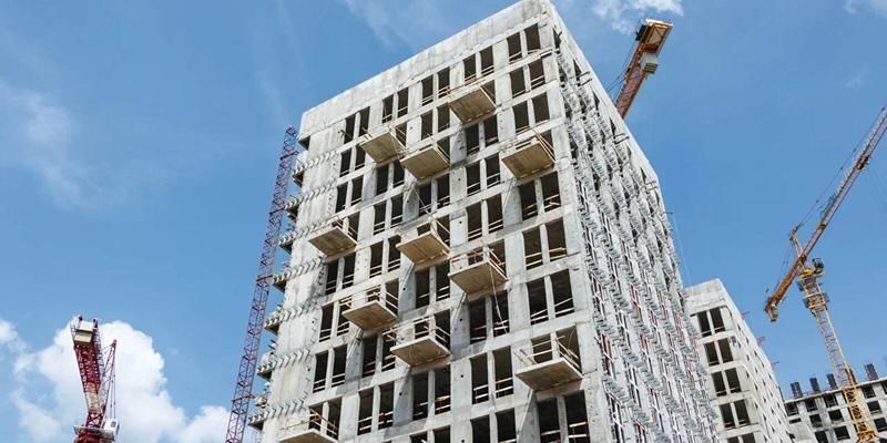 Фасадные работы начались в первой очереди жилого комплекса в Очаково-Матвеевском