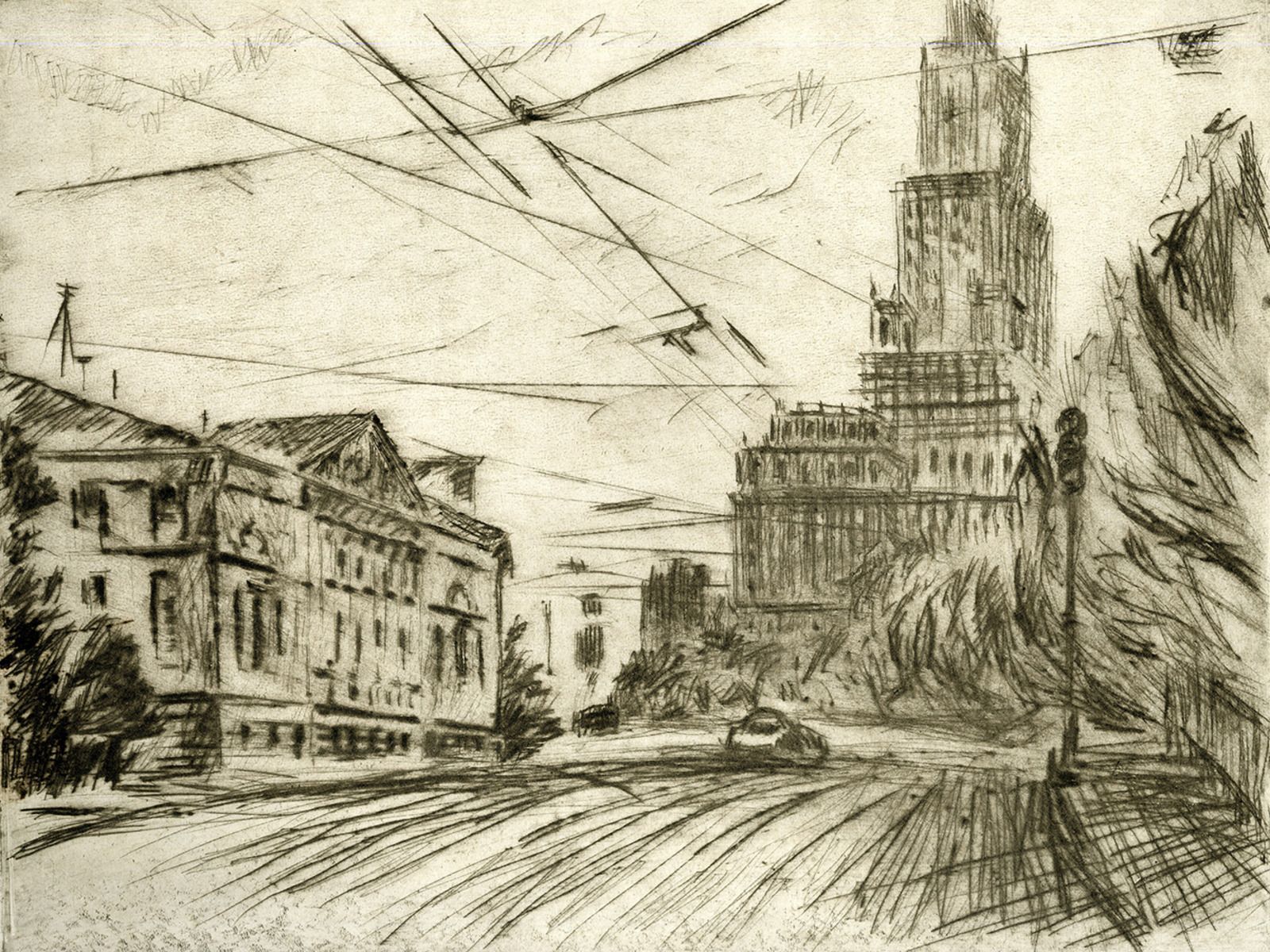 У Лермонтовской площади. 1980 год. Главархив Москвы