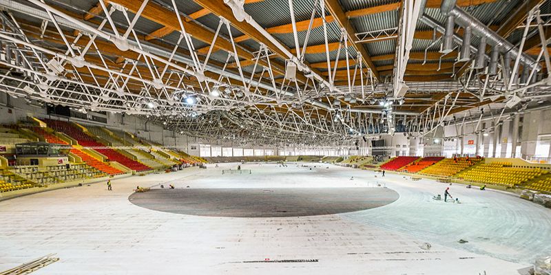 Восстановительный ремонт в ледовом дворце «Крылатское» завершат в сентябре