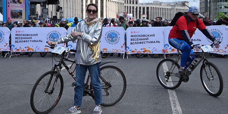 Около 50 тысяч человек приняли участие в Московском весеннем велофестивале