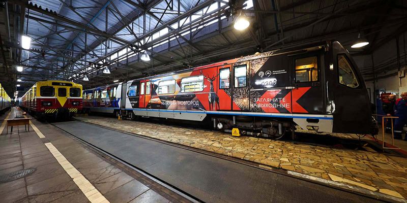 В метро начал курсировать тематический поезд, посвященный Нижегородской области