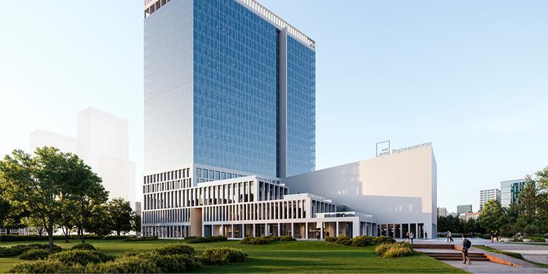 Строительство офисно-делового комплекса в Обручевском районе вышло на уровень седьмого этажа