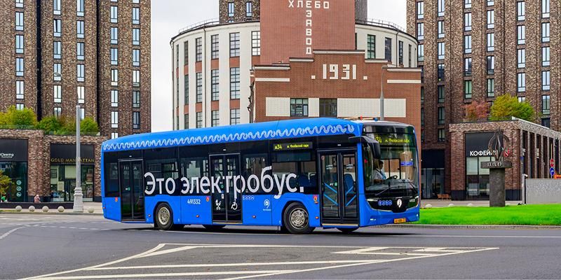 18 современных электробусов вышли на маршрут М34 в двух округах
