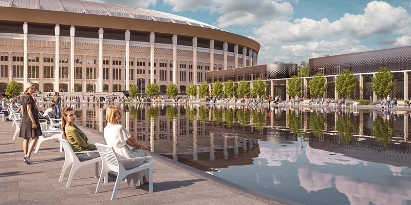 Фонтан площадью более 3,2 тысячи квадратных метров появится в «Лужниках»