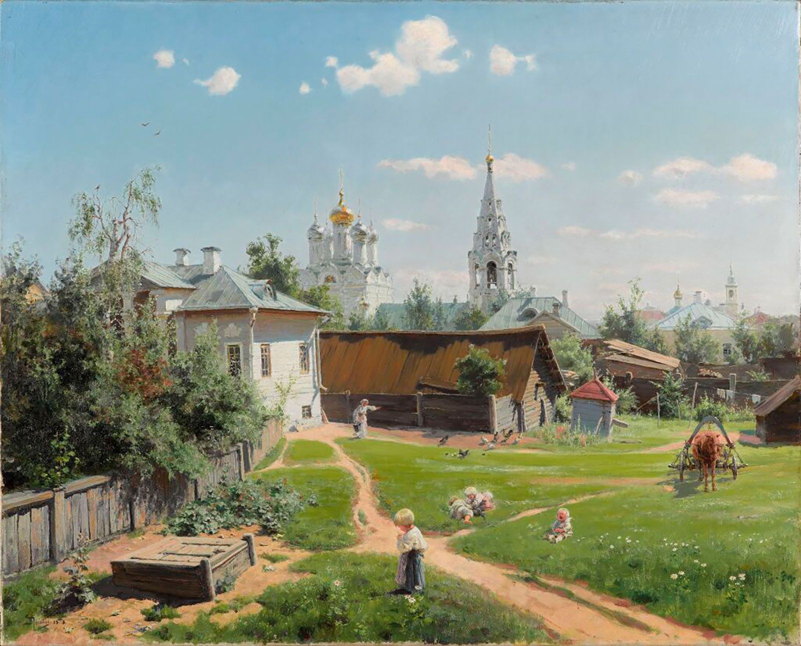 Василий Поленов. Московский дворик. 1878 год. Государственная Третьяковская галерея