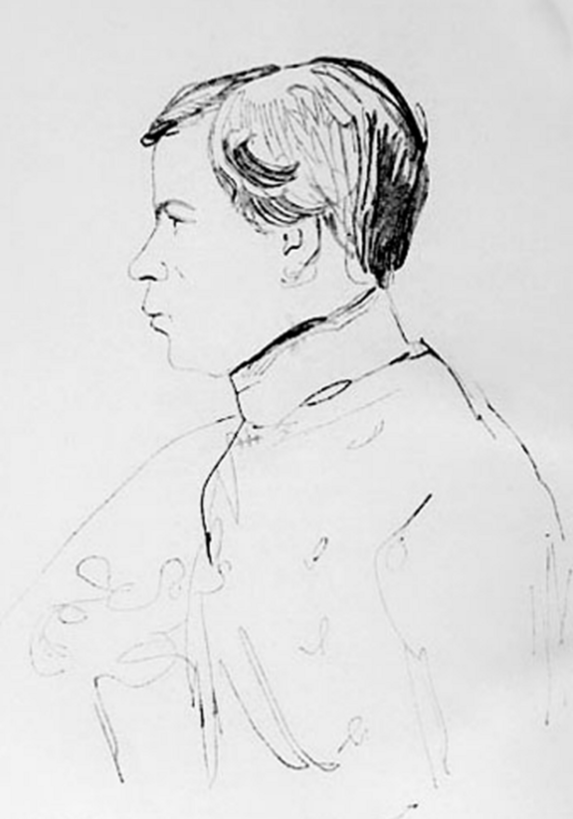Л.Н. Толстой &ndash; студент Казанского университета. 1840‑е гг. Репродукция с рисунка неизвестного художника. Главархив Москвы