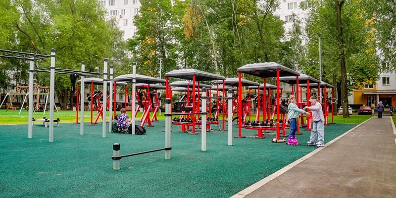 Искусственная трава и 69 игровых элементов: в районе Бирюлево Западное обновили пять детских площадок