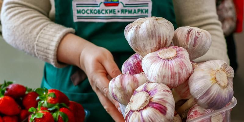 На московских ярмарках начался сезон молодого чеснока