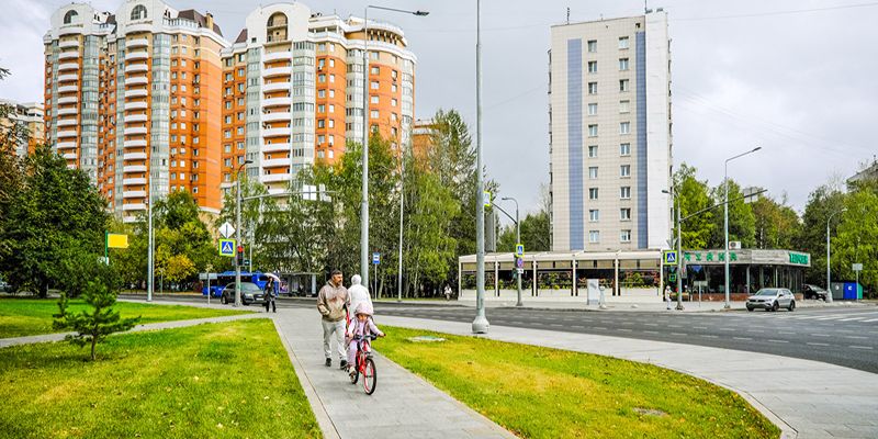 Завершено благоустройство возле станции метро «Проспект Вернадского» Большой кольцевой линии