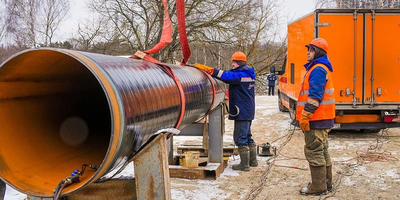 Две нитки газопровода проложены под Москвой-рекой в ходе реконструкции Щукинского дюкера