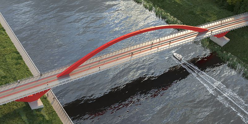 Пешеходный мост в Мневниковской пойме соединит ее южную часть с Филевским парком