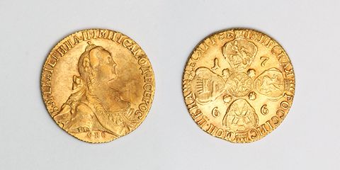 Орел и решка с портретом императрицы. Изучаем монеты времен Екатерины II из «Царицына»