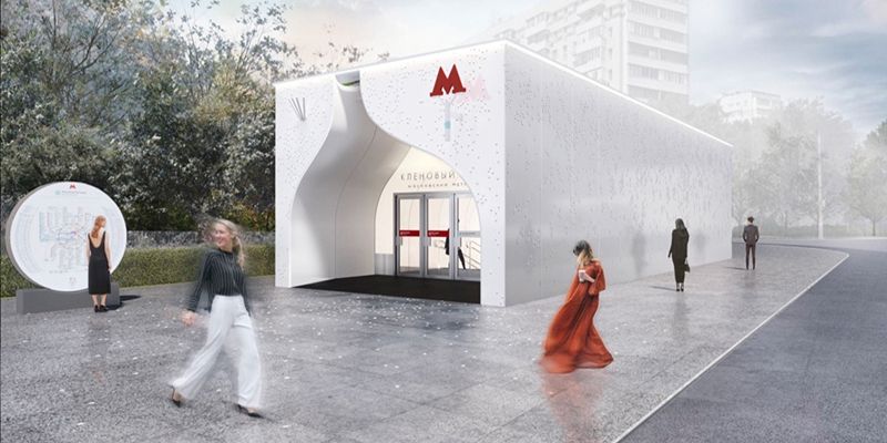 На станции «Кленовый бульвар» БКЛ метро завершается установка зеркальных панелей