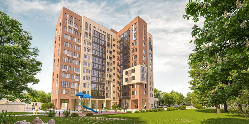На улице Ленинская Слобода построили дом с подземной стоянкой для участников программы реновации