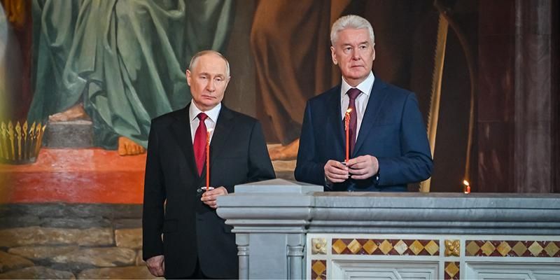 Сергей Собянин присутствовал на пасхальном богослужении в храме Христа Спасителя