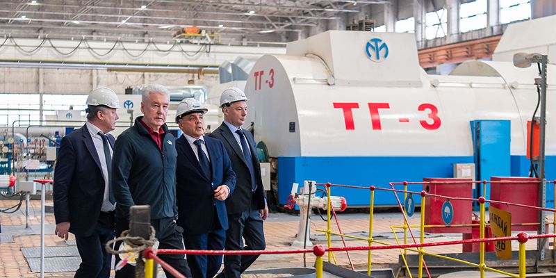 Сергей Собянин осмотрел ход работ по модернизации ТЭЦ-23 в Метрогородке