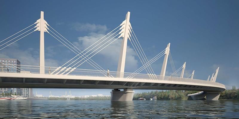 Собянин сообщил о скором открытии велопешеходного моста через Нагатинский затон