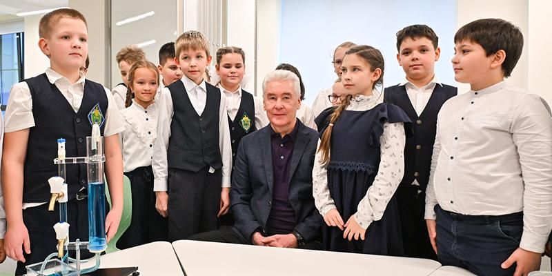 Собянин открыл новый корпус кадетской школы с детским садом в районе Беговой