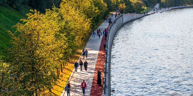Sergei Sobyanin on how the municipality landscapes Vorobyovskaya Embankment and the Walk of Fame