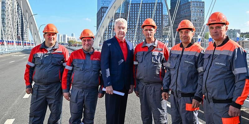 Собянин открыл движение по мосту Академика Королева через Москву-реку