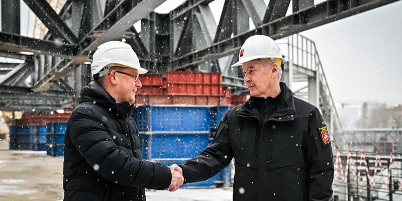 Сергей Собянин осмотрел строящийся московский городской вокзал Беговая