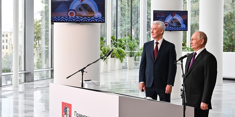Vladimir Putin and Sergei Sobyanin inaugurate MCD-4