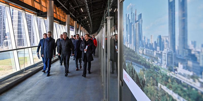 Собянин открыл северный вестибюль московского городского вокзала Москва-Сити