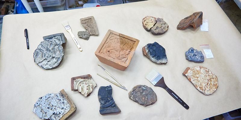 Sergei Sobyanin: Moscow archaeologists have gathered a collection of tiles with a double-headed eagle